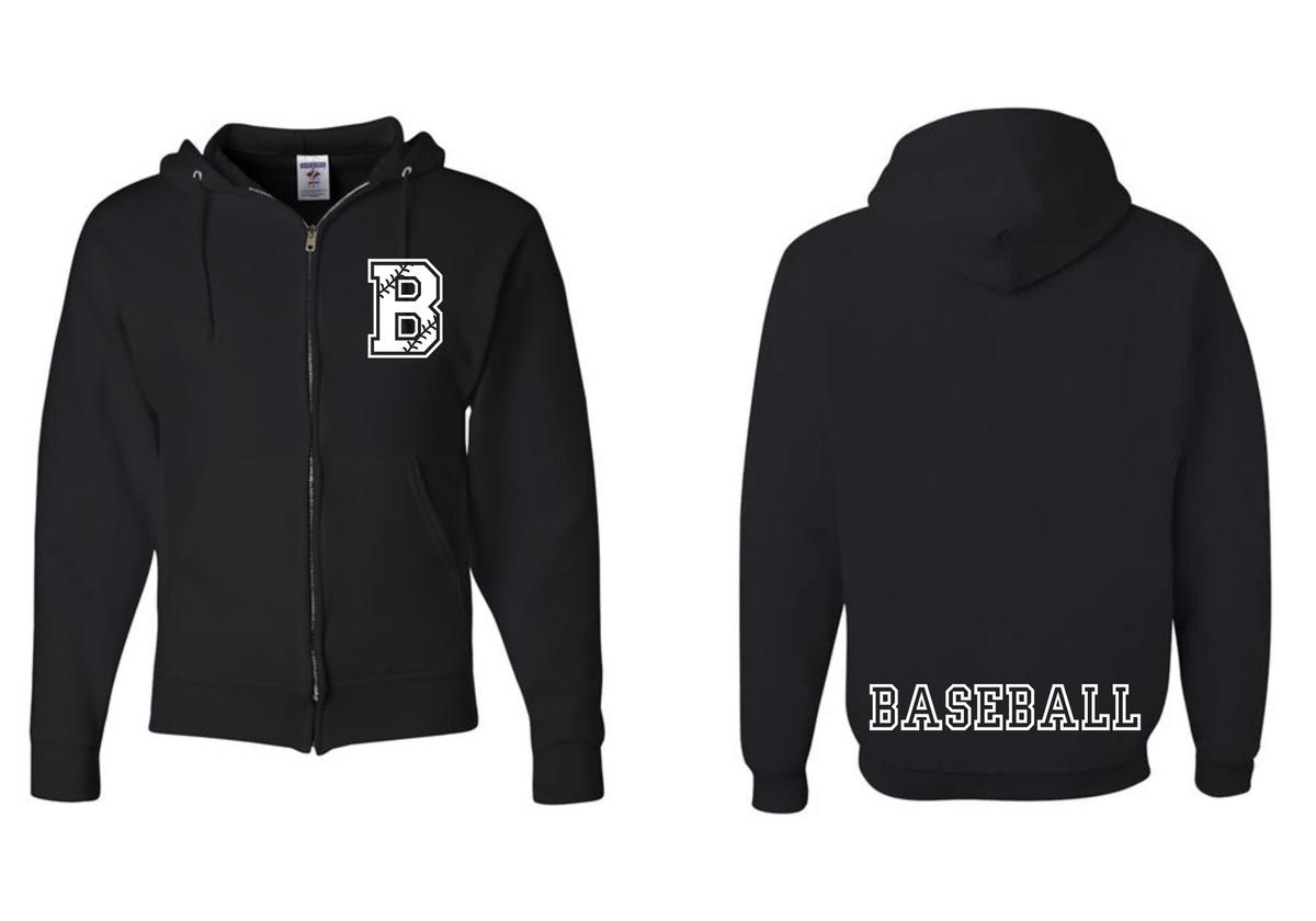 Stitched B Zipper Hoodie
